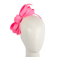 Hot pink bow racing fascinator by Max Alexander