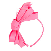 Hot pink bow racing fascinator by Max Alexander - Image 2