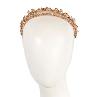 Thin and shiny gold fascinator headband