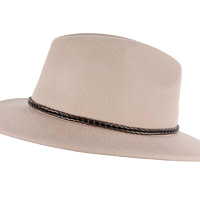 Unisex Grey Fedora Felt Wide Brim Crushable Hat - Image 3