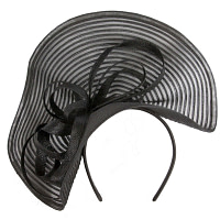 Large black fascinator by Cupids Millinery - Image 2