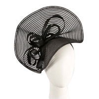 Large black fascinator by Cupids Millinery