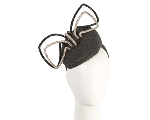Black & silver designers racing fascinator by Fillies Collection - Hats From OZ