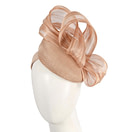 Nude pillbox fascinator with silk abaca bow by Fillies Collection S307NU - Hats From OZ