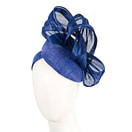 Royal blue pillbox fascinator with silk abaca bow by Fillies Collection - Hats From OZ