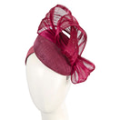 Wine pillbox fascinator with silk abaca bow by Fillies Collection - Hats From OZ