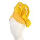 Yellow pillbox fascinator with silk abaca bow by Fillies Collection - Hats From OZ