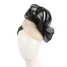 Cream & Black pillbox fascinator with silk abaca bow by Fillies Collection - Hats From OZ