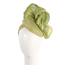 Lime pillbox fascinator with silk abaca bow by Fillies Collection - Hats From OZ