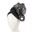 Black pillbox fascinator with silver bow by Fillies Collection - Hats From OZ
