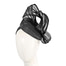 Black pillbox fascinator with silk abaca bow by Fillies Collection S307B - Hats From OZ