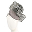 Silver pillbox fascinator with silk abaca bow by Fillies Collection - Hats From OZ