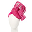 Fuchsia pillbox fascinator with silk abaca bow by Fillies Collection S307F - Hats From OZ