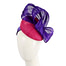 Fuchsia & Purple pillbox fascinator with silk abaca bow by Fillies Collection - Hats From OZ