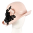 Beige felt cloche hat with lace by Fillies Collection - Hats From OZ
