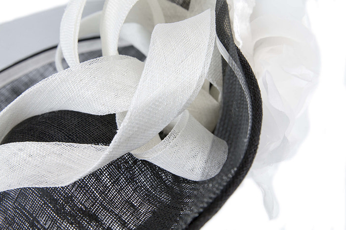 Exclusive black & white fascinator by Cupids Millinery - Image 5