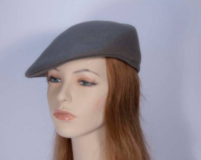 Grey fashion felt beret hat buy online in Australia J103G - Hats From OZ