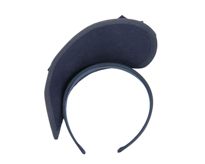 Navy tall winter racing crown fascinator - Hats From OZ