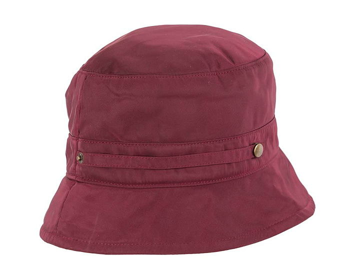 Burgundy casual weatherproof bucket golf hat J328 - Hats From OZ