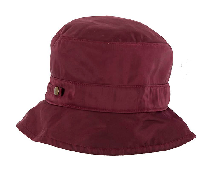 Burgundy casual weatherproof bucket golf hat J328 - Hats From OZ