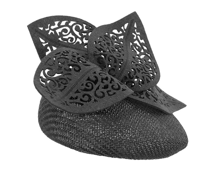 Black laser cut fascinator - Hats From OZ