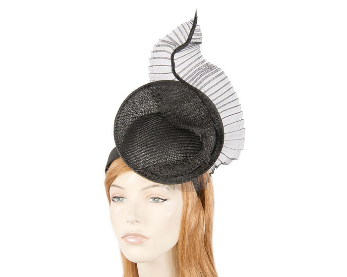 Black Black Australian Made bespoke fascinator - Hats From OZ