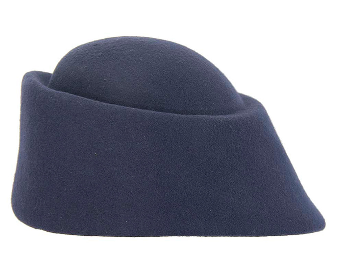 Unique navy ladies winter felt fashion hat - Hats From OZ