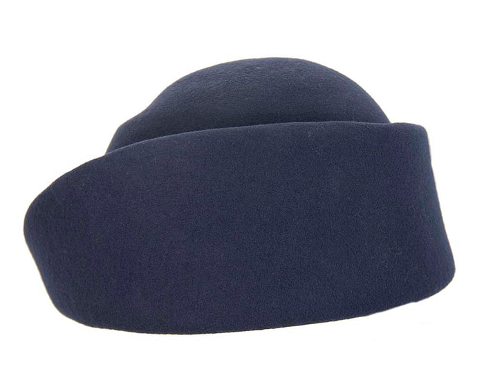 Unique navy ladies winter felt fashion hat - Hats From OZ