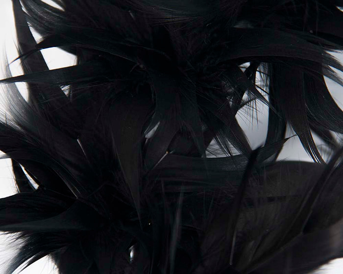 Large black feather racing fascinator by Max Alexander - Hats From OZ