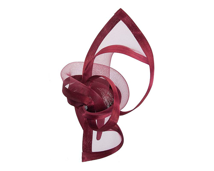 Burgundy wine edgy racing fascinator by Fillies Collection - Hats From OZ