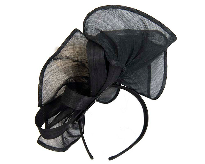 Bespoke large black & white fascinator - Hats From OZ