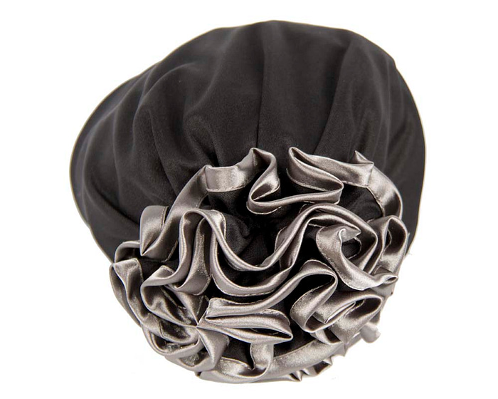 Black & silver turban muslim headscarf - Hats From OZ