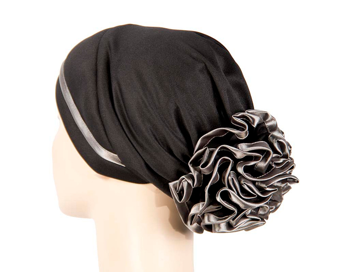 Black & silver turban muslim headscarf - Hats From OZ