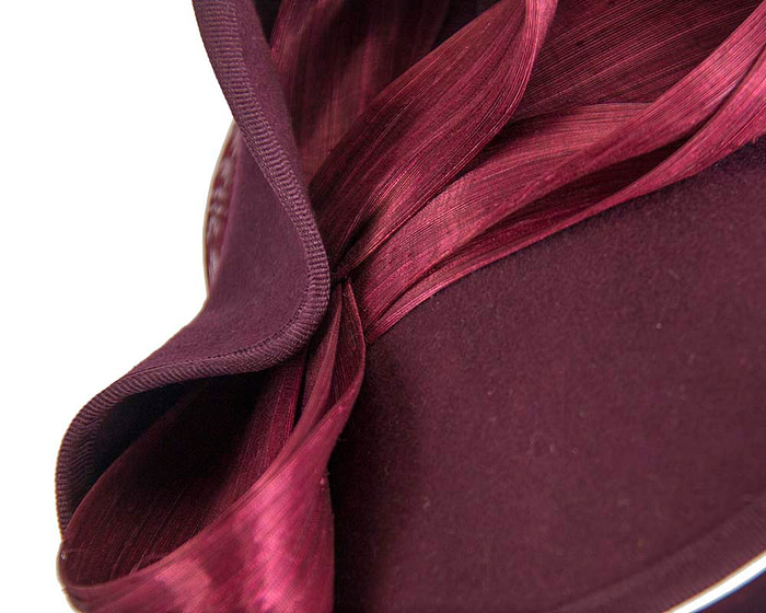 Twisted wine felt fascinator by Fillies Collection - Hats From OZ