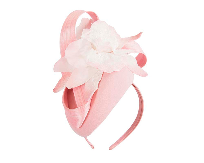 Tall pink winter racing pillbox fascinator by Fillies Collection - Hats From OZ