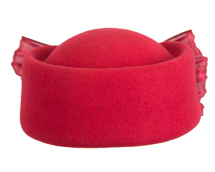 Red Jackie Onassis style felt beret by Fillies Collection - Hats From OZ