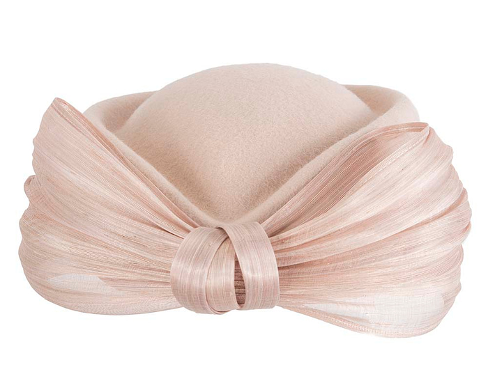 Beige Jackie Onassis style felt beret by Fillies Collection - Hats From OZ