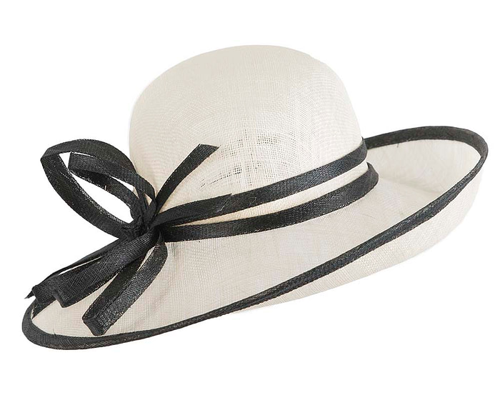 Cream & black fashion racing hat by Max Alexander - Hats From OZ