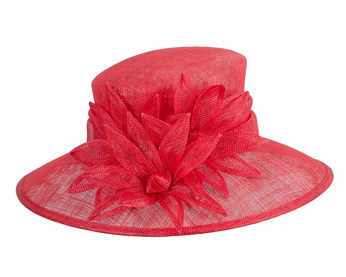 Large red spring racing hat by Max Alexander - Hats From OZ