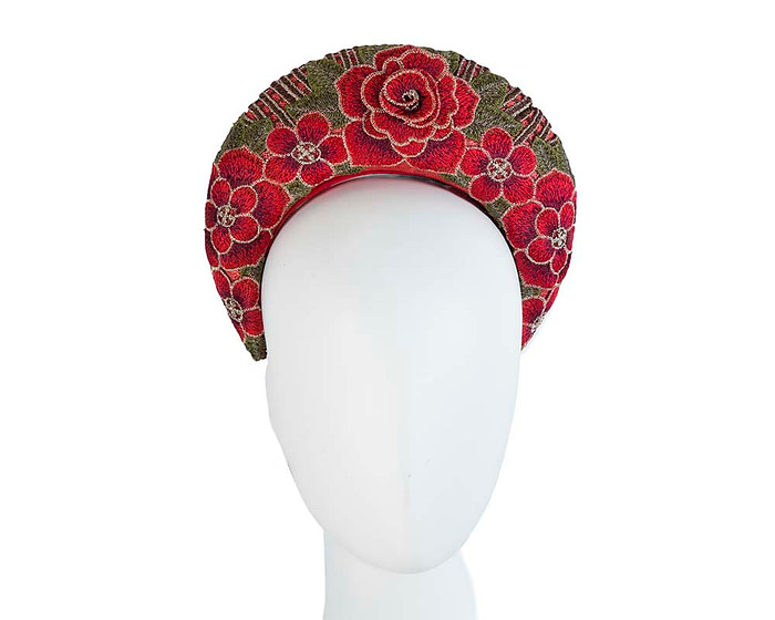 Exclusive red headband by Cupids Millinery - Hats From OZ