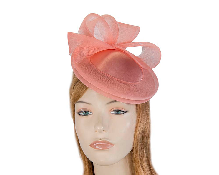 Coral Custom Made Cocktail Hat