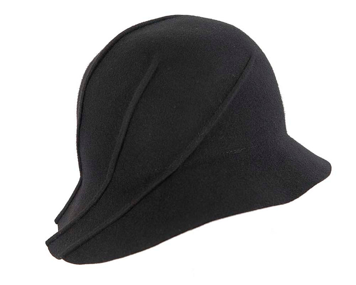 Black winter fashion bucket hat by Cupids Millinery - Hats From OZ