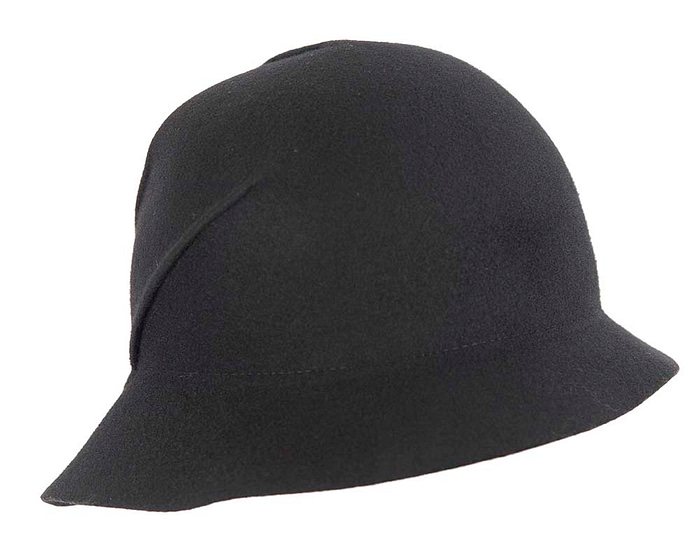 Black winter fashion bucket hat by Cupids Millinery - Hats From OZ