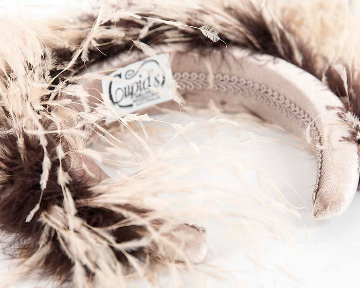 Bespoke headband with оstriсh feathers by Cupids Millinery - Hats From OZ