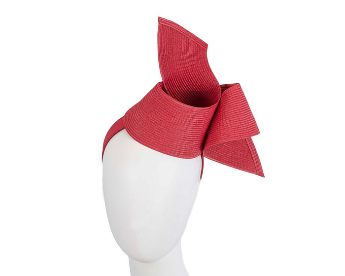 Modern red fascinator by Max Alexander - Hats From OZ