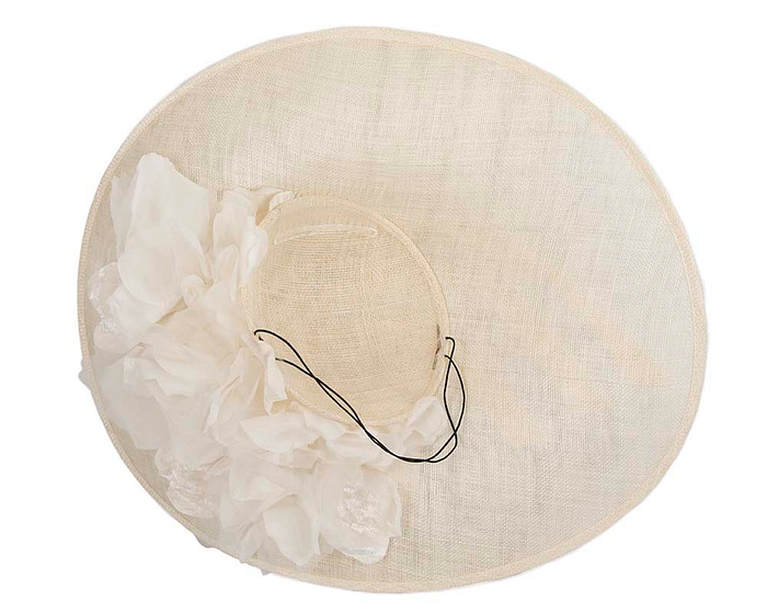 Large cream plate racing fascinator by Fillies Collection - Hats From OZ