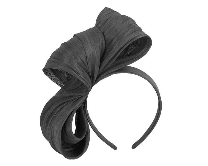 Exclusive black silk abaca bow by Fillies Collection - Hats From OZ