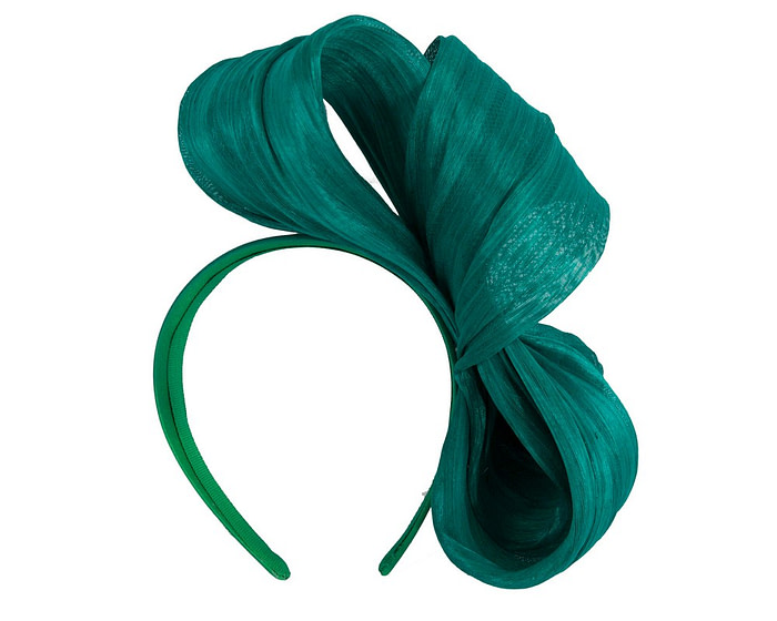 Exclusive teal silk abaca bow by Fillies Collection - Hats From OZ