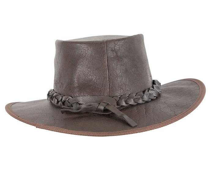 Brown Australian Buffalo Leather Bush Outback Jacaru Hat - Image 7