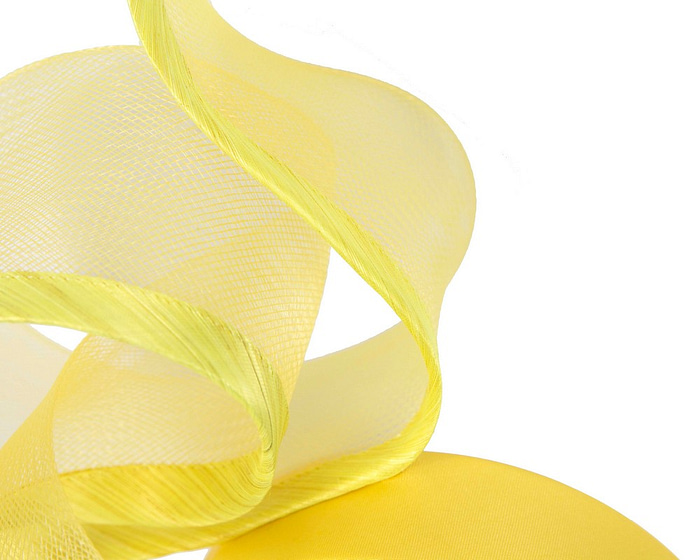 Sculptured yellow racing fascinator by Fillies Collection - Hats From OZ